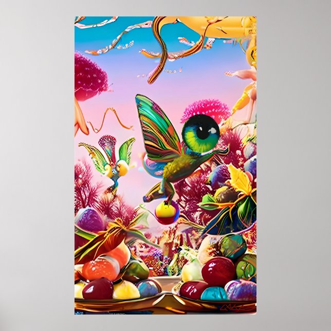 Póster Día de Acción de Gracias - Ken Gage Surreal Art (Frente)