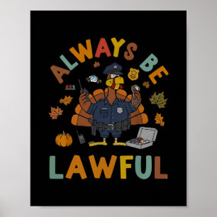 Póster Día de Acción de Gracias Sea Legal Otoño Caída Pav