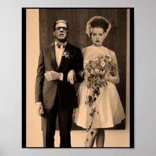 Póster Día de Boda Elegante - Actuación Monstruosa de Hal