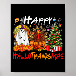 Póster Día de brujas Día de acción de gracias Navidad Pav
