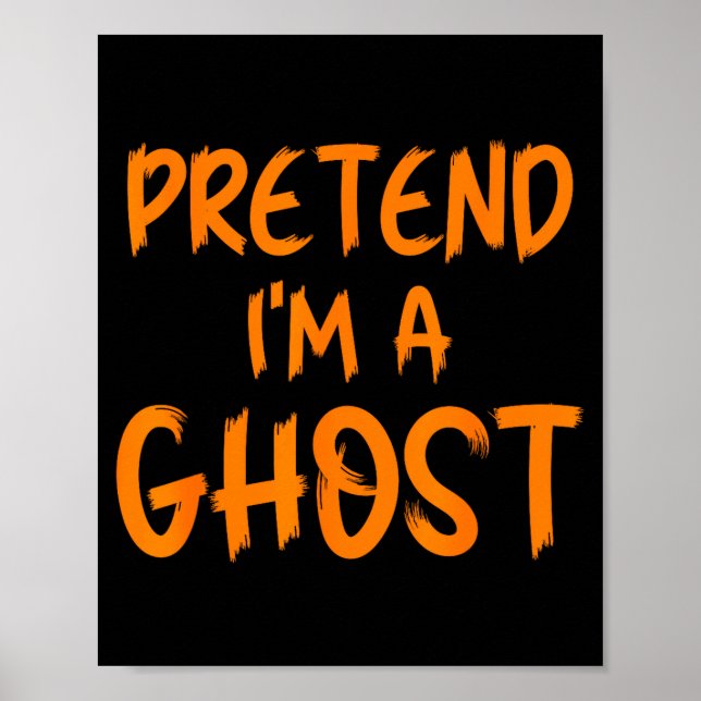 Póster Día de brujas fingen un disfraz de fantasma divert (Frente)