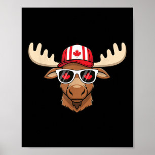 Póster Día de Canadá Bandera Canadiense Hojas de Maíz