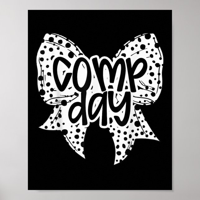 Póster Día de Comp Dalmación Coquette Bow Día de Competen (Frente)