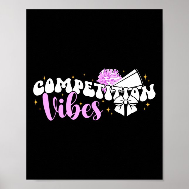 Póster Día de Competencia de Animadoras Vibes Día de Comp (Frente)