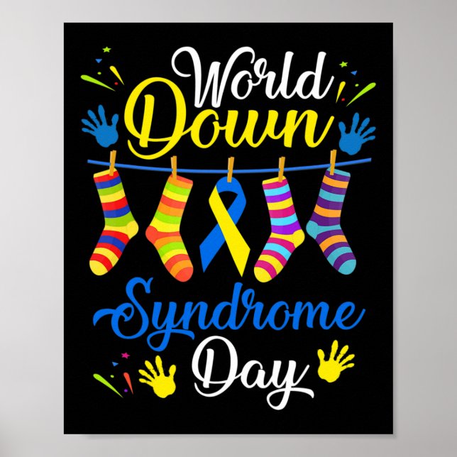 Póster Día de Conciencia sobre el Síndrome de Down Socks  (Frente)