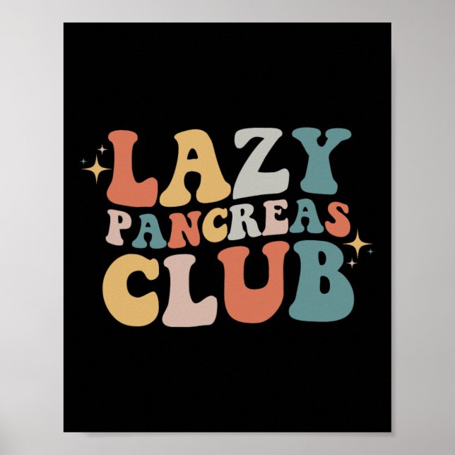 Póster Día de Conciencia sobre la Diabetes Retro del Club (Frente)