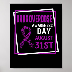 Póster Día de Conciencia sobre Sobredosis de Drogas 31 de