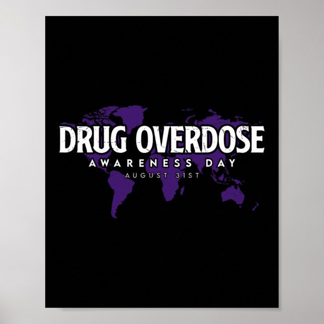 Póster Día de Conciencia sobre Sobredosis de Drogas 31 de (Frente)