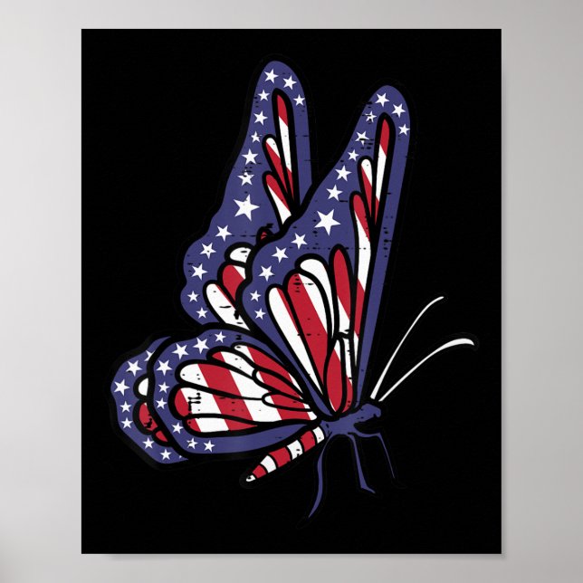 Póster Día de conmemoración de la mariposa de la bandera  (Frente)