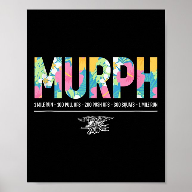 Póster Día de Conmemoración de Murph Tropical Wod Ejércit (Frente)