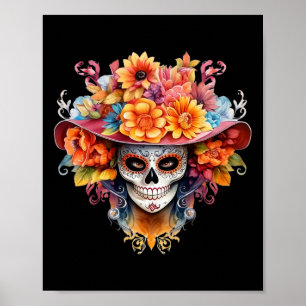 Póster Día De Cóstuma De Los Muertos H