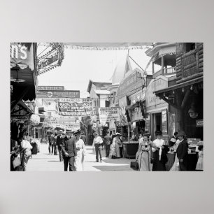 Póster Día de descanso en Coney Island 1903