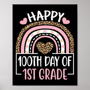 Póster Día De Diversión De Primer Grado 100 Días De Maest