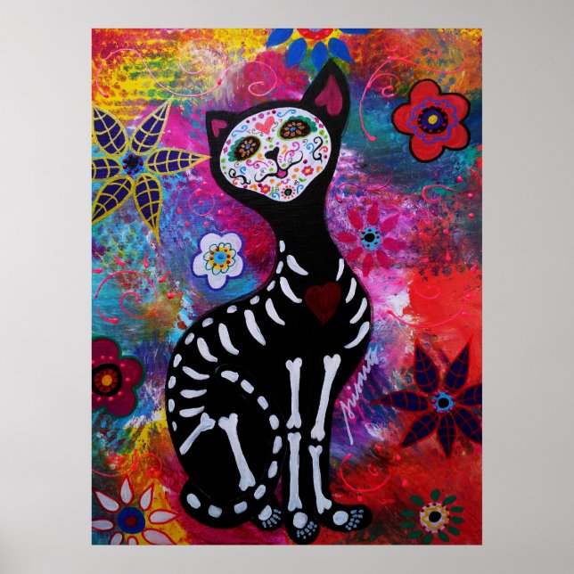 PÓSTER DÍA DE EL GATO II DE LA PINTURA DE MUERTOS (Frente)