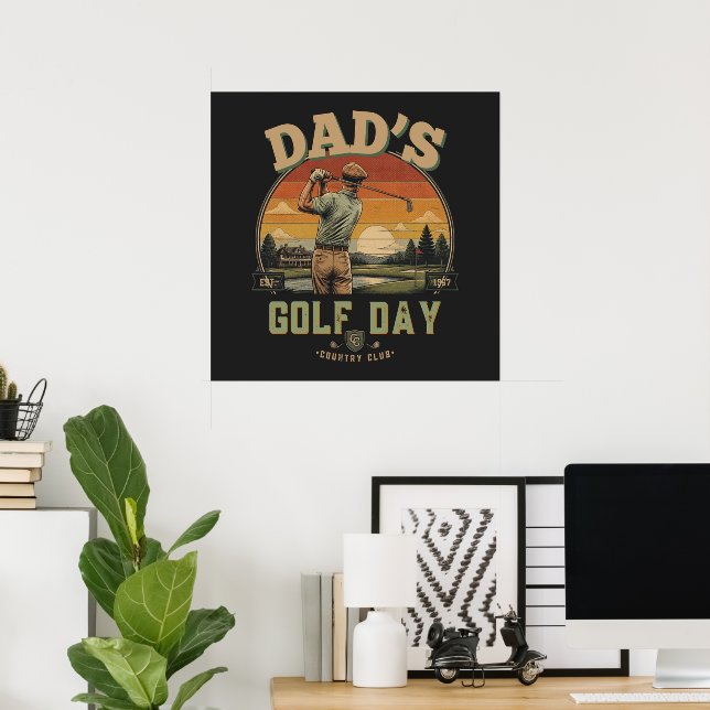 Póster Día de Golf de Papá (Oficina en casa)