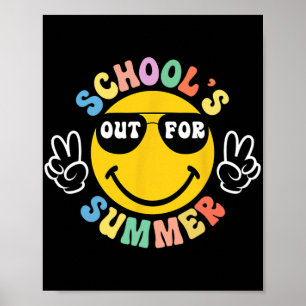 Póster Día De Graduación Escolar Escuela Groovy Niños Sum