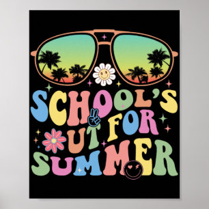 Póster Día De Graduación Escolar Las Escuelas Groovy Sali