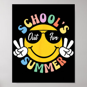 Póster Día De Graduación Escolar Las Escuelas Groovy Sali