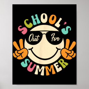 Póster Día De Graduación Escolar Las Escuelas Groovy Sali