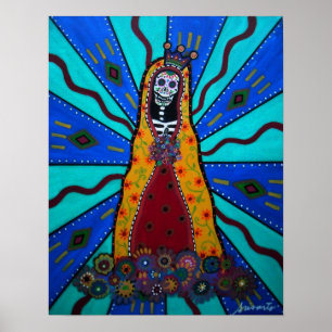 PÓSTER DÍA DE GUADALUPE DE LA VIRGEN DEL POSTER MUERTO