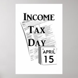Póster Día de impuesto sobre la renta