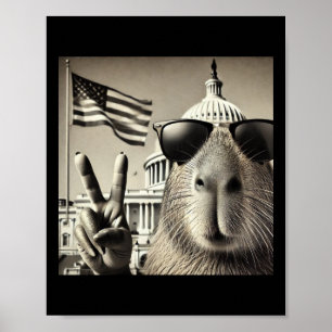 Póster Día de Inauguración 2025 - Selfie Capybara En La C