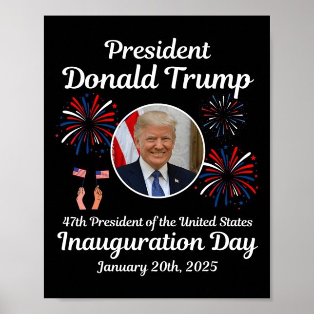 Póster Día de Inauguración de Donald Trump 2025 47º presi (Frente)