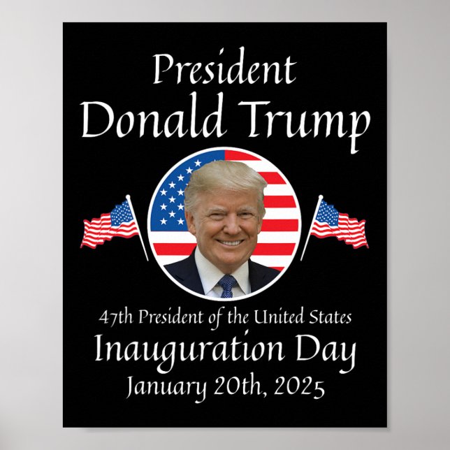 Póster Día de Inauguración de Donald Trump 2025 47º presi (Frente)