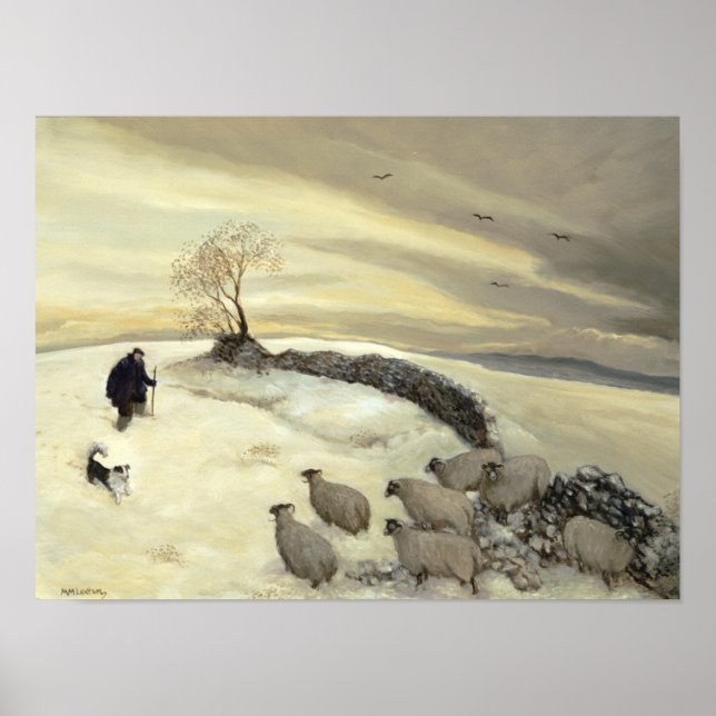 Póster Día de invierno brillante (Frente)