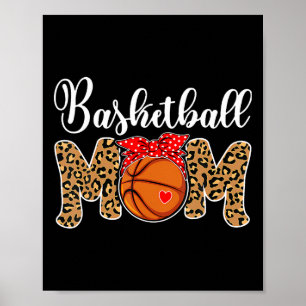 Póster Día de juego de red de aro de leopardo madre Sketl