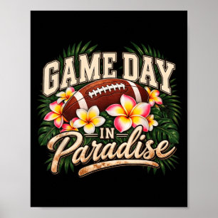 Póster Día de juego en el fútbol tropical del paraíso