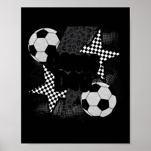 Póster Día de juego vintage fútbol perno relámpago divert