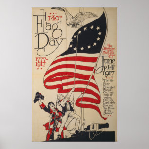 Póster Día de la Bandera 1407-1917