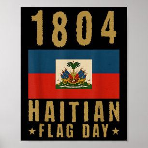 Póster Día de la Bandera Haitiana 1804 Orgullo haitiano p