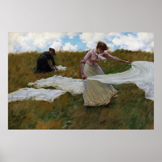 Póster Día de la Brisa por Charles Courtney Curran (Frente)