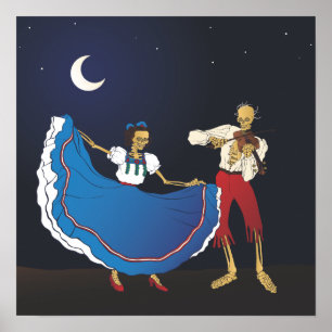 Póster Día de la celebración muerta