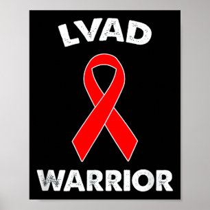 Póster Día de la cinta roja de ropa Lvad Warriortee