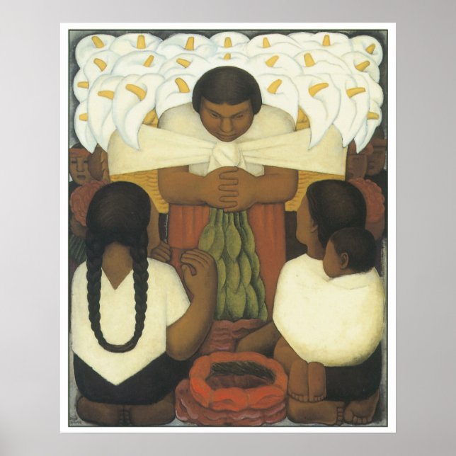 Póster Día de la Flor, Diego Rivera (Frente)