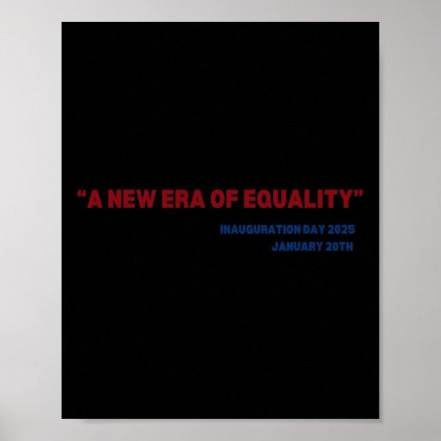 Póster Día de la Inauguración 2024 de la Era Equality Kam (Frente)
