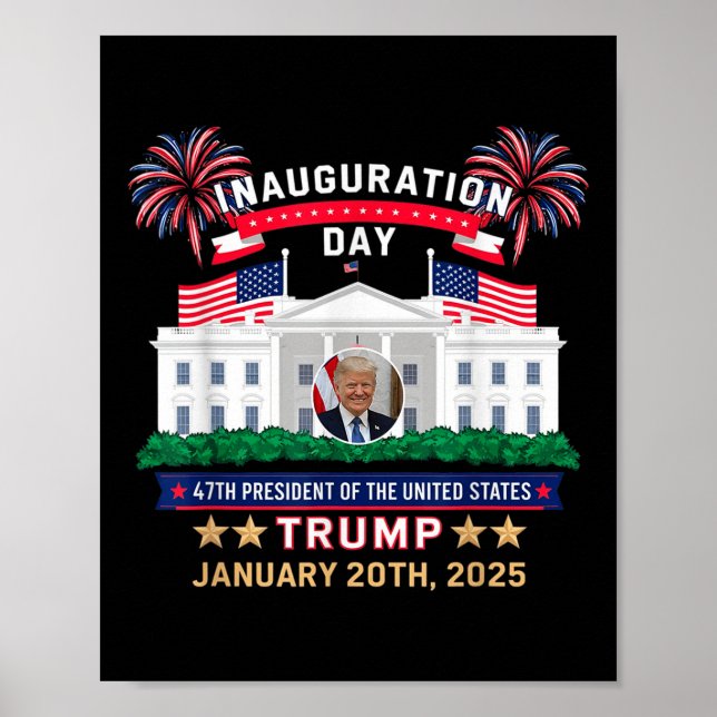 Póster Día de la Inauguración de Donald Trump 2025 47º pr (Frente)