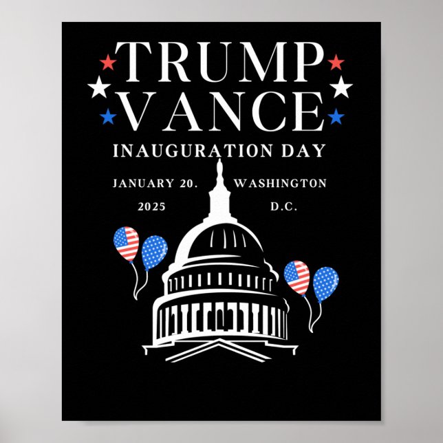 Póster Día de la Inauguración de Trump Vance (Frente)