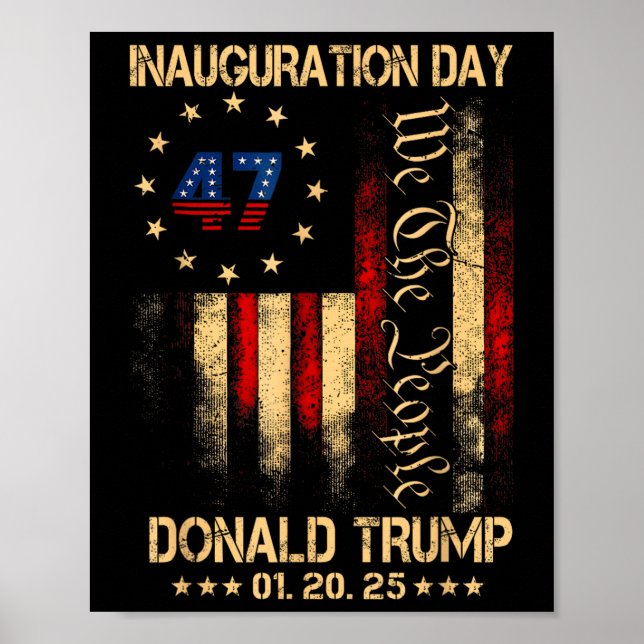 Póster Día de la Inauguración del Presidente Donald Trump (Frente)
