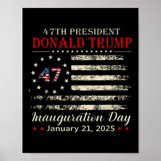 Póster Día de la Inauguración del Presidente Donald Trump (Frente)