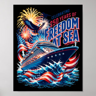 Póster Día de la Independencia 250º Matching USA Cruise S