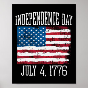 Póster Día de la Independencia 4 de julio de 1776 4 de ju
