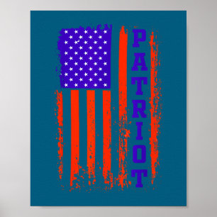 Póster Día de la independencia 4 de julio patriot estadou