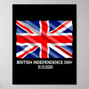 Póster Día de la Independencia Británica Día de San Valen