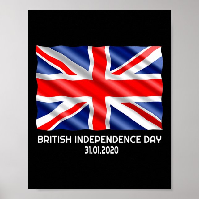 Póster Día de la Independencia Británica Día de San Valen (Frente)