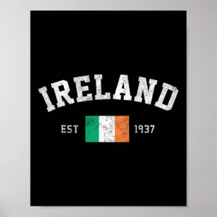 Póster Día de la Independencia de Irlanda Est. 1937 Bande