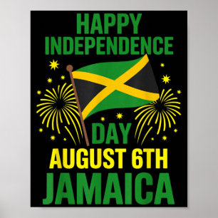 Póster Día de la Independencia de Jamaica 63 Bandera orgu